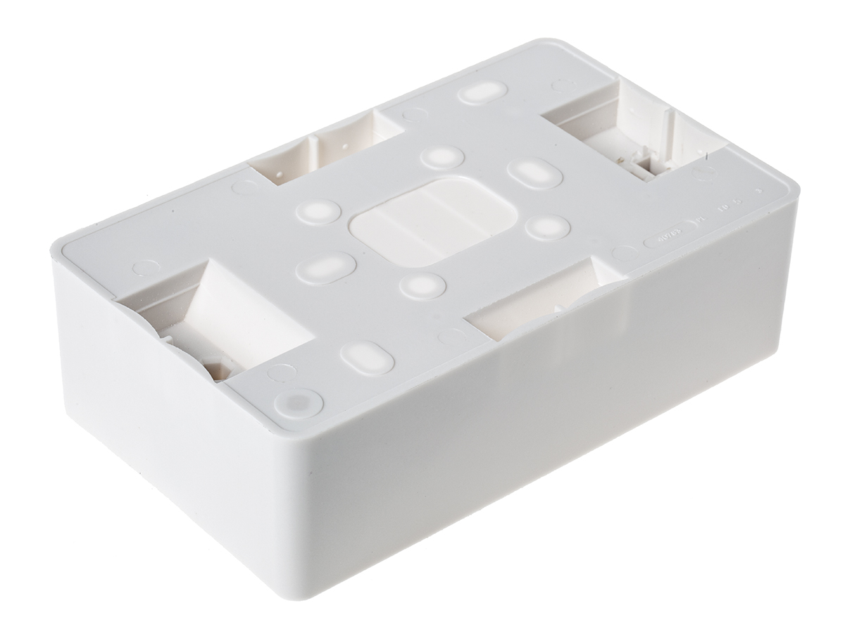 k2172-whi MK Electric Logic Plus White Gloss Back Box, BS, IP20, 2 Gangs 87 mm 87mm 40 mm
