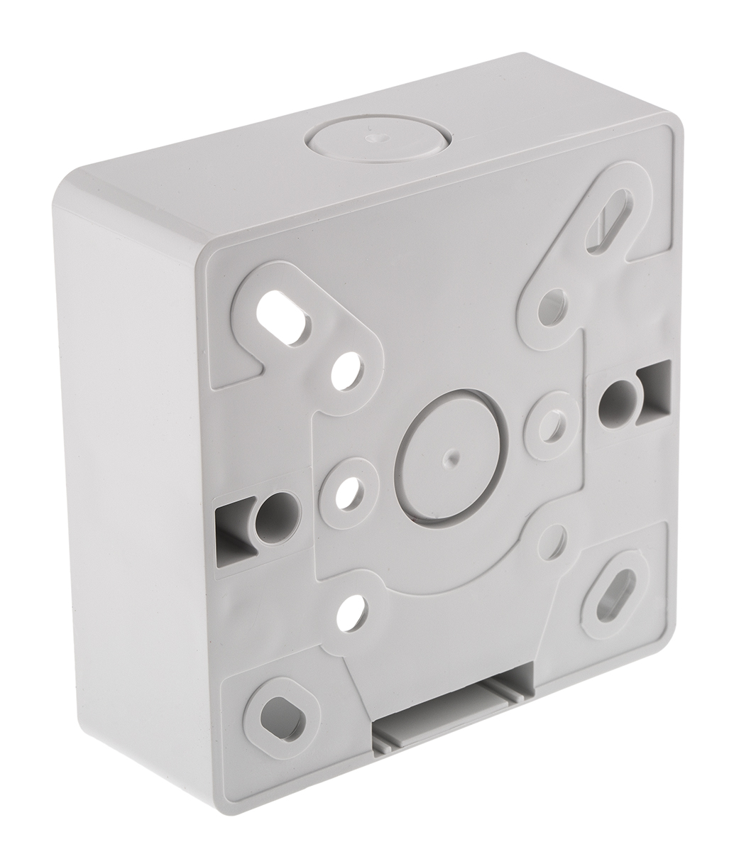k2181whi MK Electric White High Gloss High Grade Thermoset Back Box, BS, Surface, Flush Mount, 6 Gangs 87mm