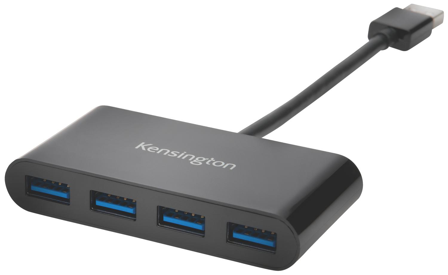 Kensington 4 Port USB 3.0 USB Hub, Line Powered Powered, 180 mm 15 mm 80mm