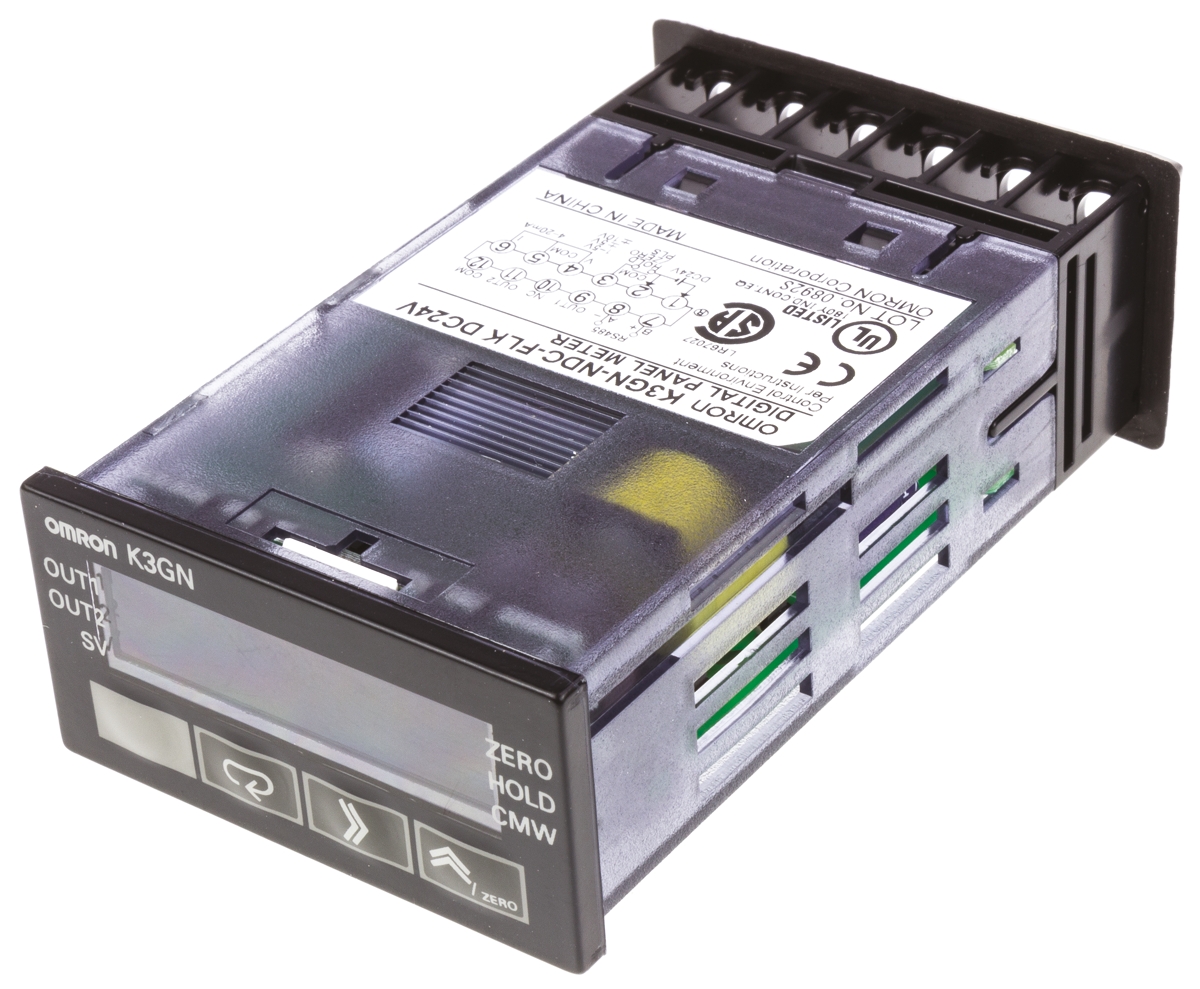 Omron K3GN LCD Digital Panel Multifunction Meter for Voltage, Current,  22 mm  x 44.8 mm