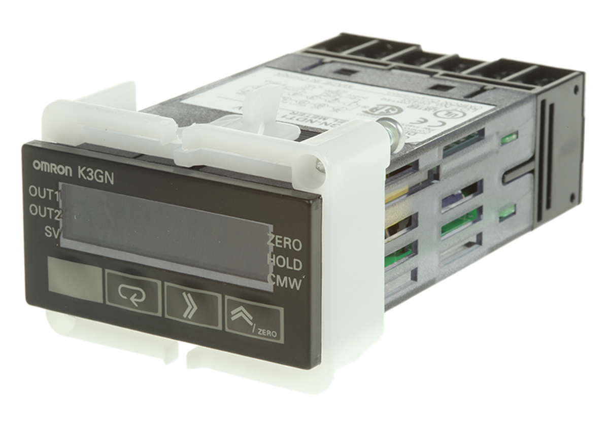 Omron K3GN LCD Digital Panel Multifunction Meter for Voltage, Current,  22 mm  x 44.8 mm