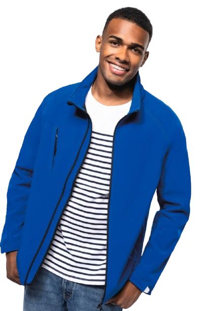 KARIBAN K413 Navy Blue, Breathable, Waterproof, Windproof Softshell Jacket Zipper, S 1 EA