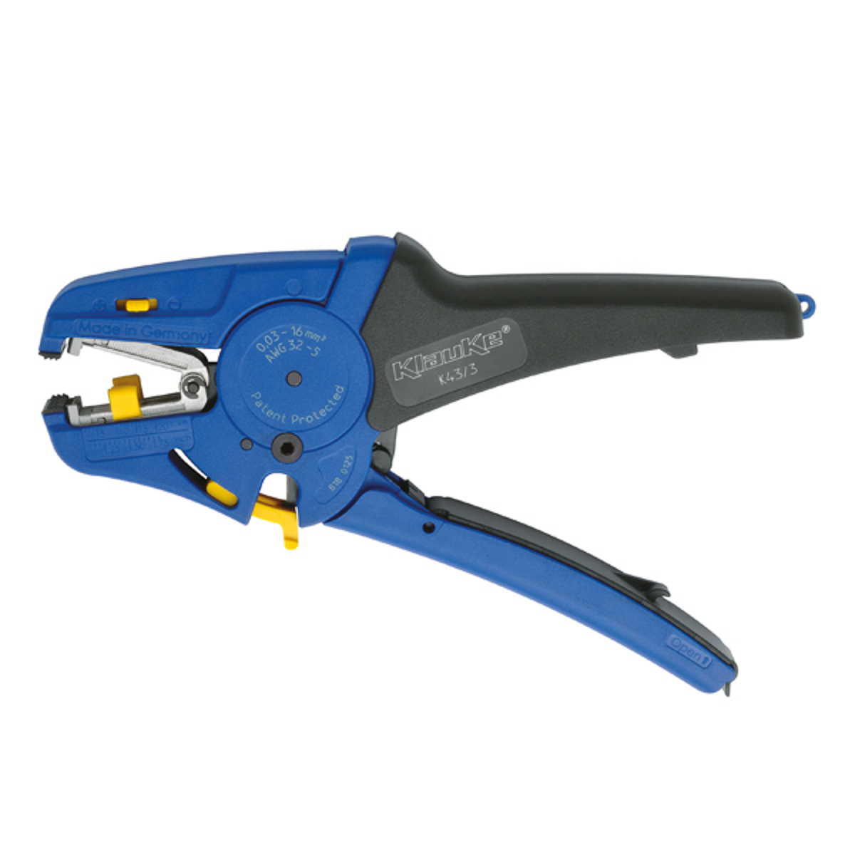 Klauke K433 Series Insulated Wire Stripper, 0.03 To 16 mm², 200 mm Overall