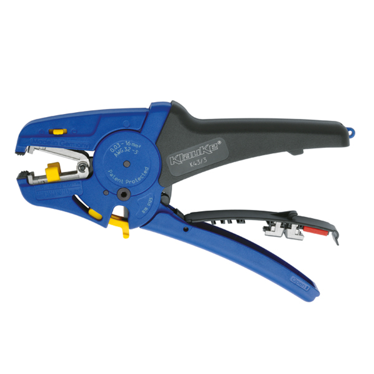 k433 Klauke K433 Series Insulated Wire Stripper, 0.03 To 16 mm², 200 mm Overall
