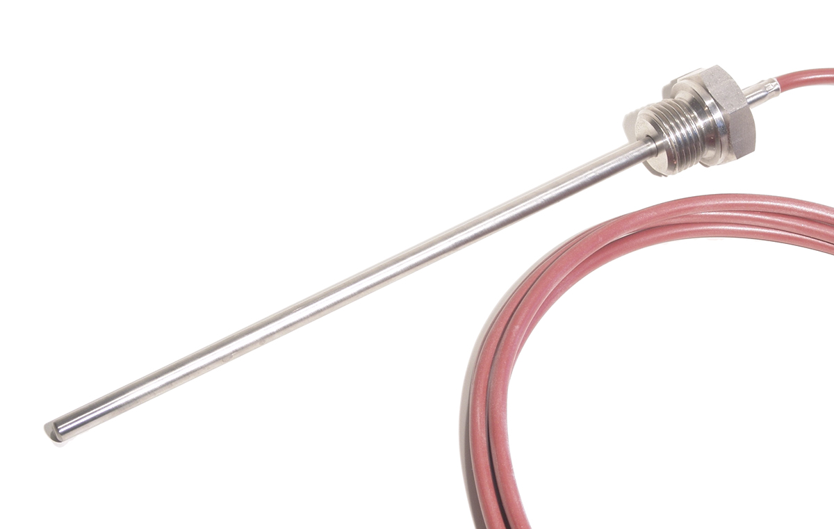Electrotherm PT100 RTD Sensor 6 mm Dia, 100 mm Long, F0.3 400 °C Max