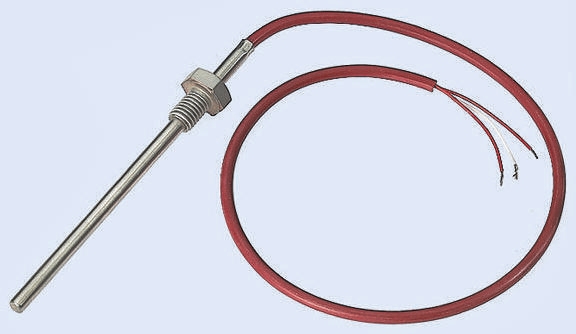 Electrotherm PT100 RTD Sensor 6 mm Dia, 100 mm Long, F0.3 200 °C Max