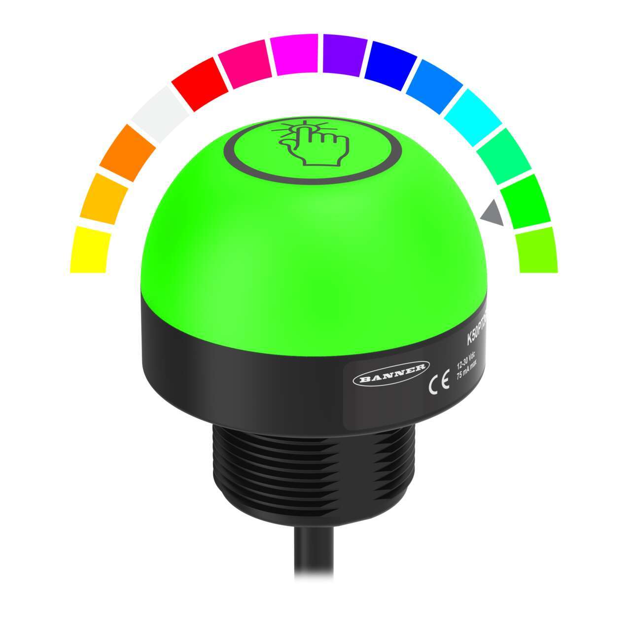 Banner Blue, Green, Red Indicator Lamp, 30V dc, 50 mm Diameter