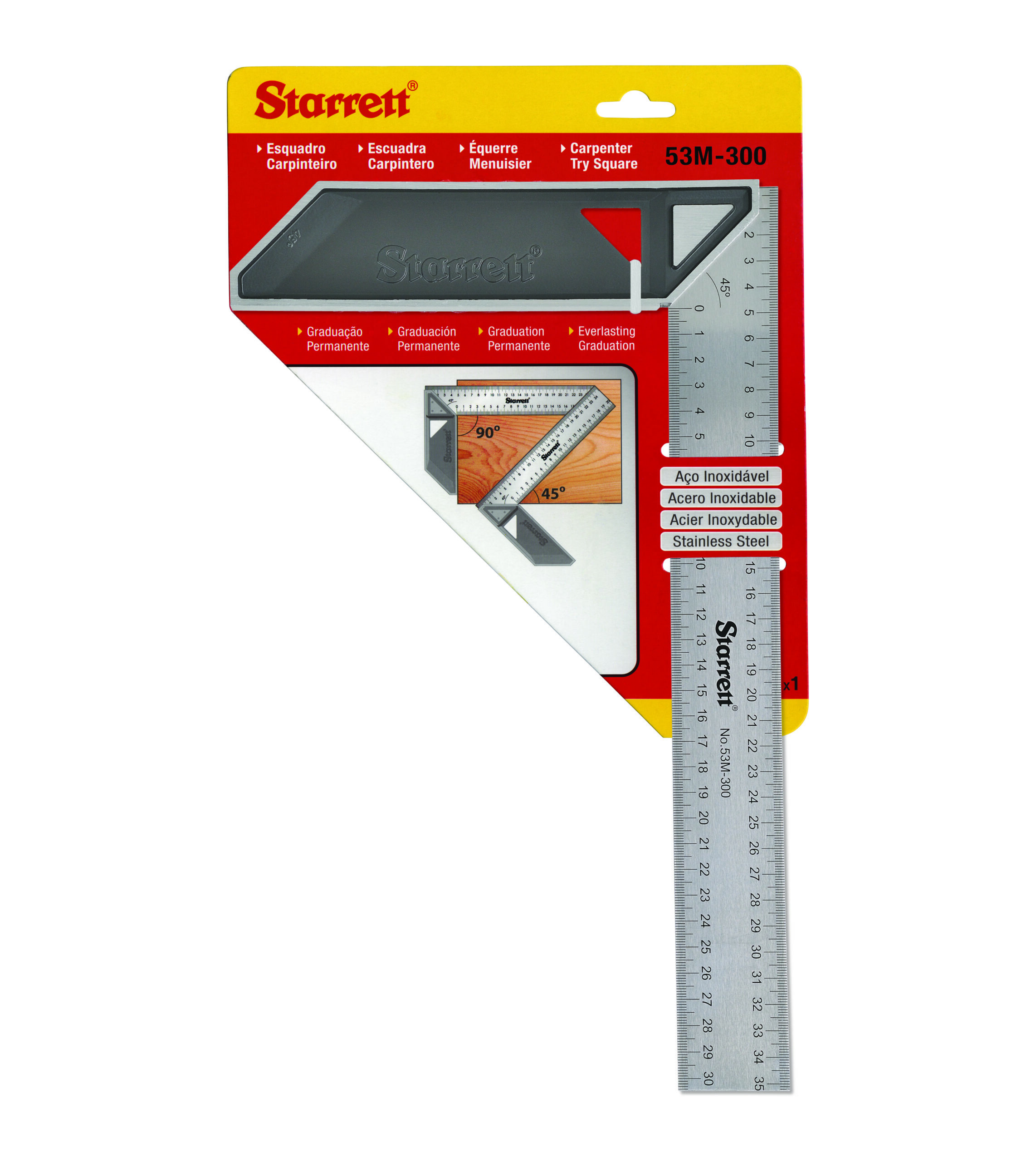 Starrett 300 mm Imperial, Metric Engineer Try Square