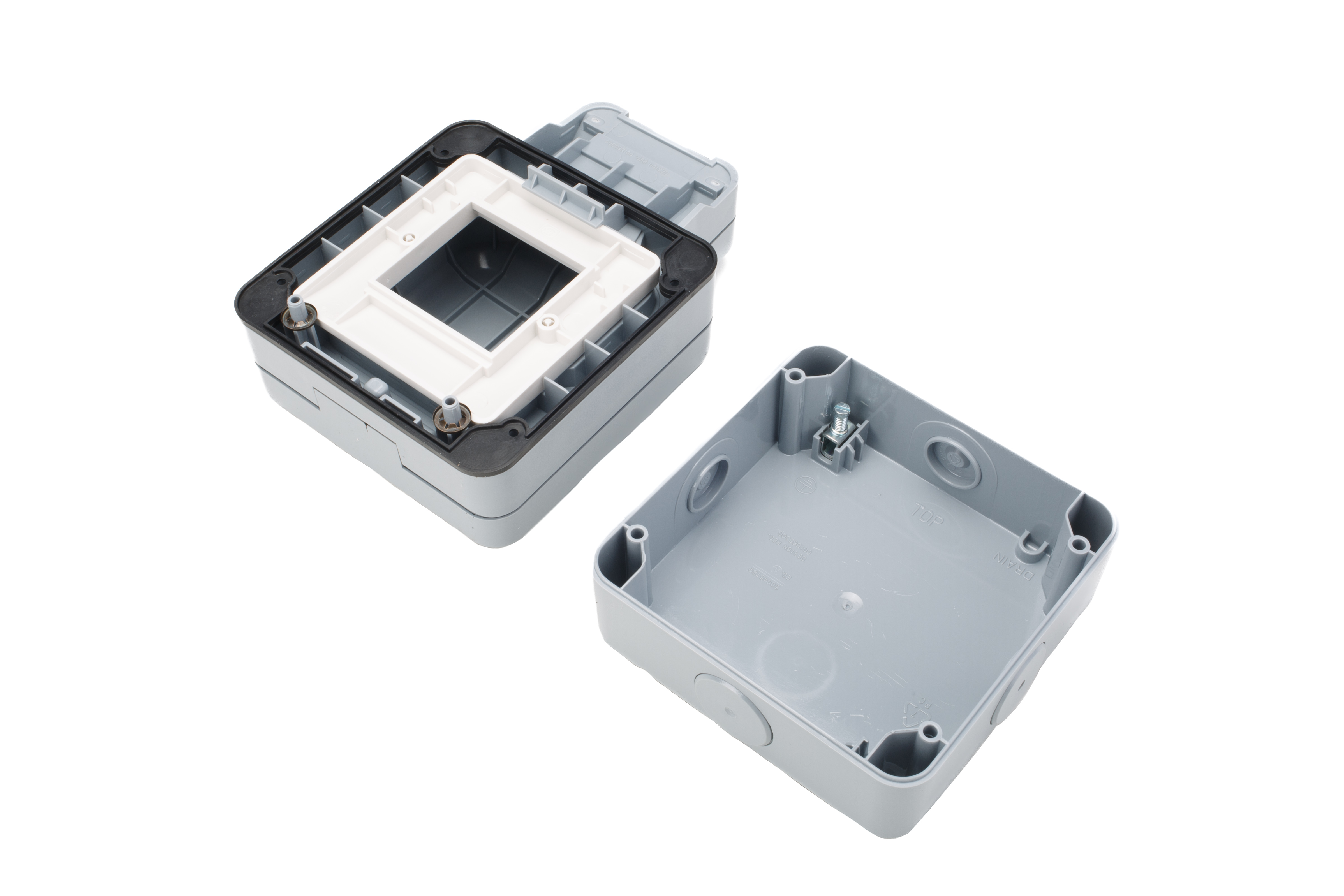 k56423gry MK Electric Grey Plastic Back Box, IP66, 12 Gangs 110mm 89 mm
