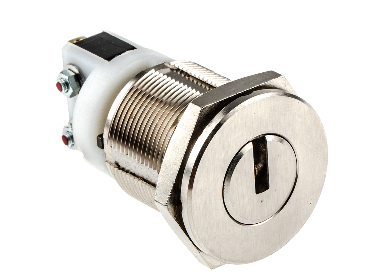 Kaba Key Switch, SPDT, 5A 2-Way Flat-Key