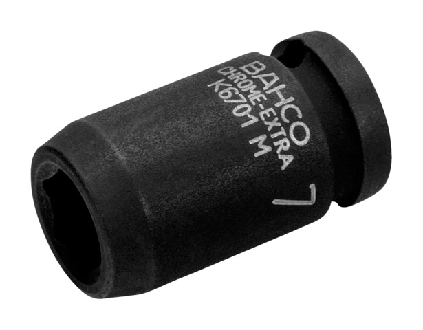 Bahco 7 mm 1/4 in Drive Impact Socket, 22 mm length
