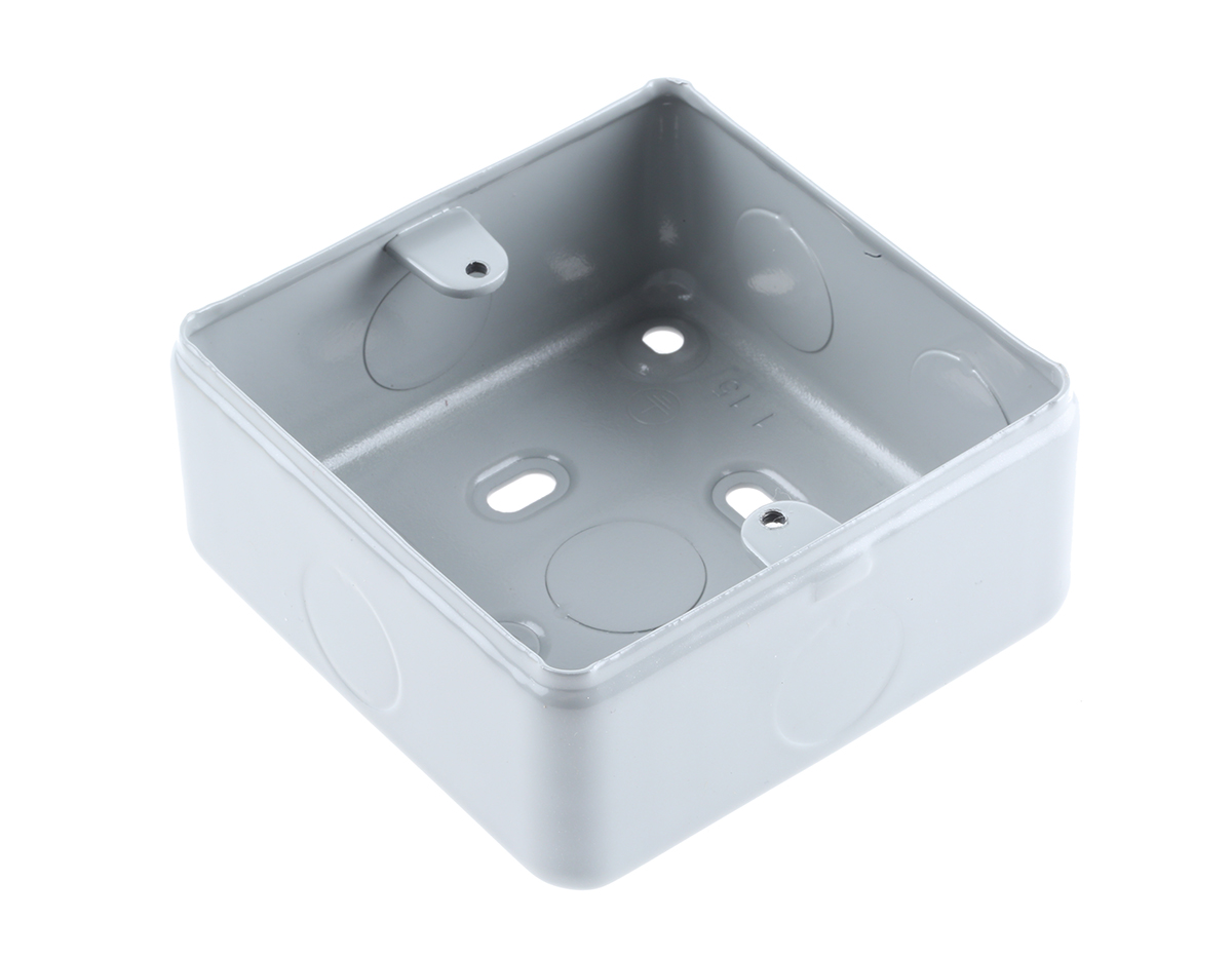 k899alm MK Electric White High Gloss High Grade Thermoset Back Box, SASO, NF, IEC, BS EN, BS, Flush, Surface Mount, 6 Gangs 5mm