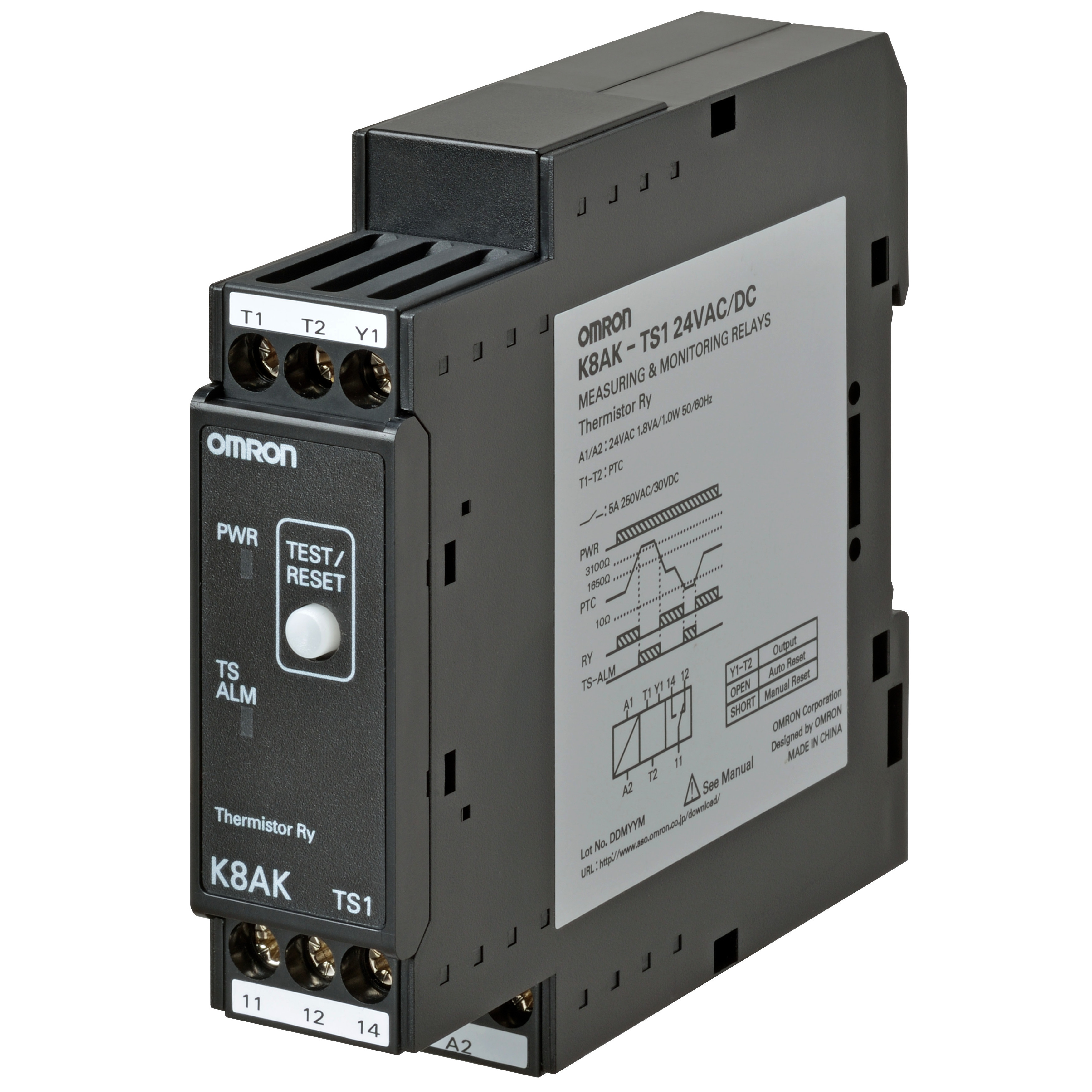 Omron Monitoring Relay, 3 Phase, SPDT, DIN Rail, 24 V dc 24 V ac, 100/240 V ac