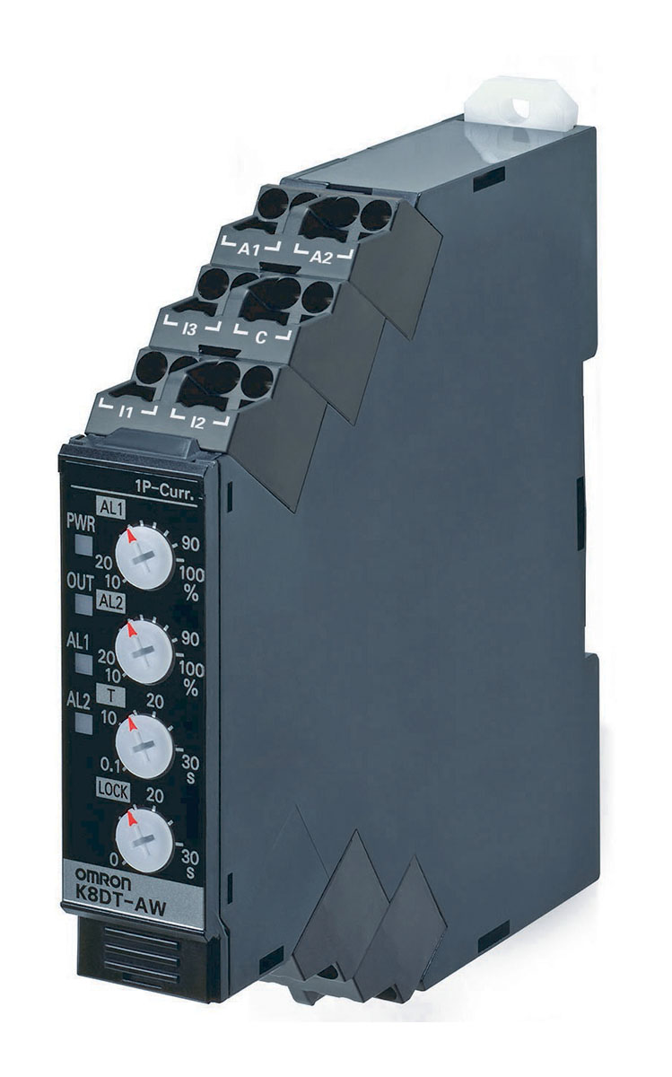 Omron Monitoring Relay, 1 Phase, SPDT, DIN Rail, 0.1A to 5A, 0V ac