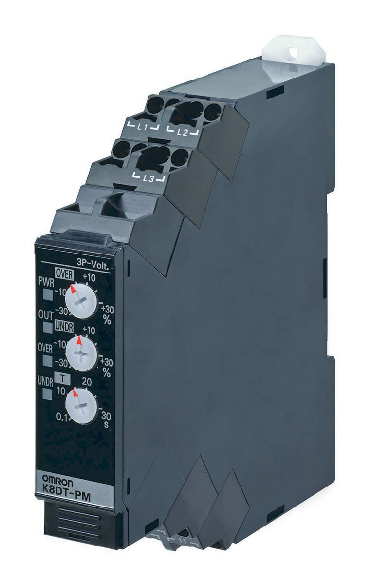 Omron Monitoring Relay, 3 Phase, SPST, DIN Rail