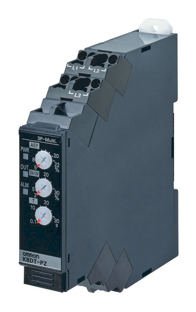 Omron Monitoring Relay, 3 Phase, SPST, DIN Rail