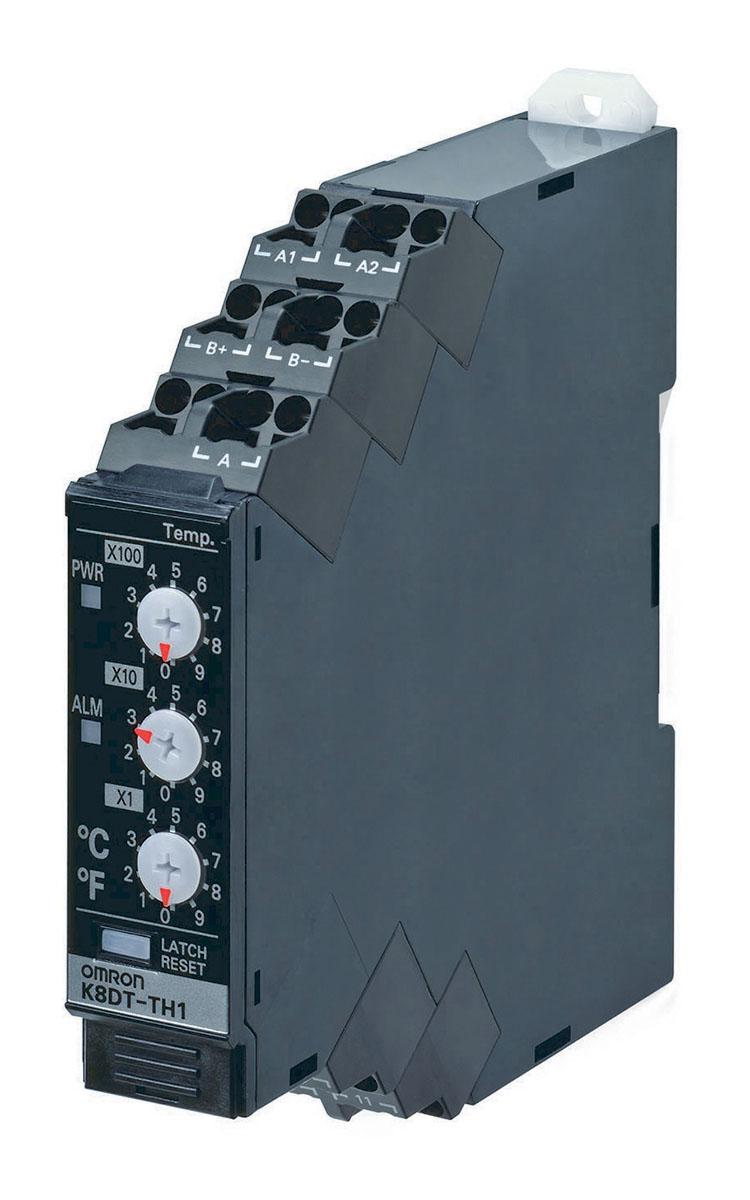 Omron Monitoring Relay, SPDT, DIN Rail, Monitoring: 0 °C to 999 °C, 24 V 24V