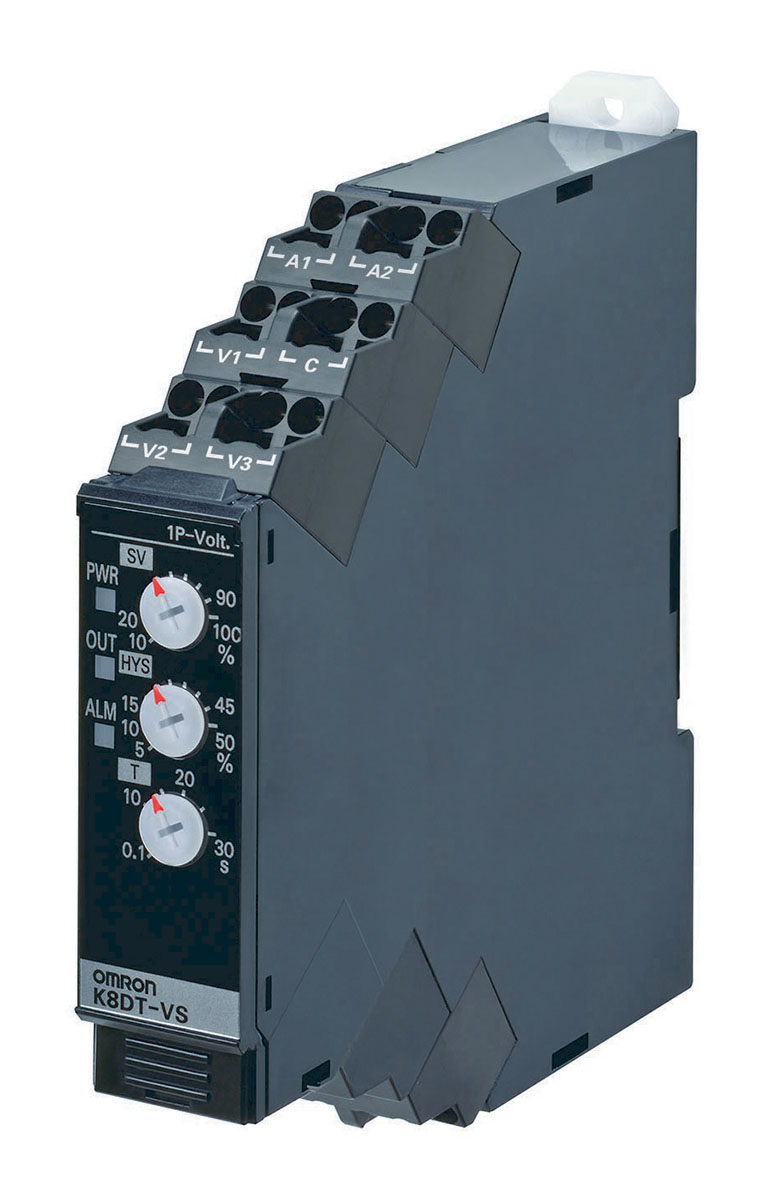 Omron Monitoring Relay, 1 Phase, 0 V ac Monitor Range, SPDT, DIN Rail, 0V ac