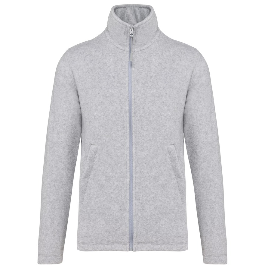 KARIBAN K911 Grey 100% Polyester Micropolaire Antiboulochage Men's Zipper M
