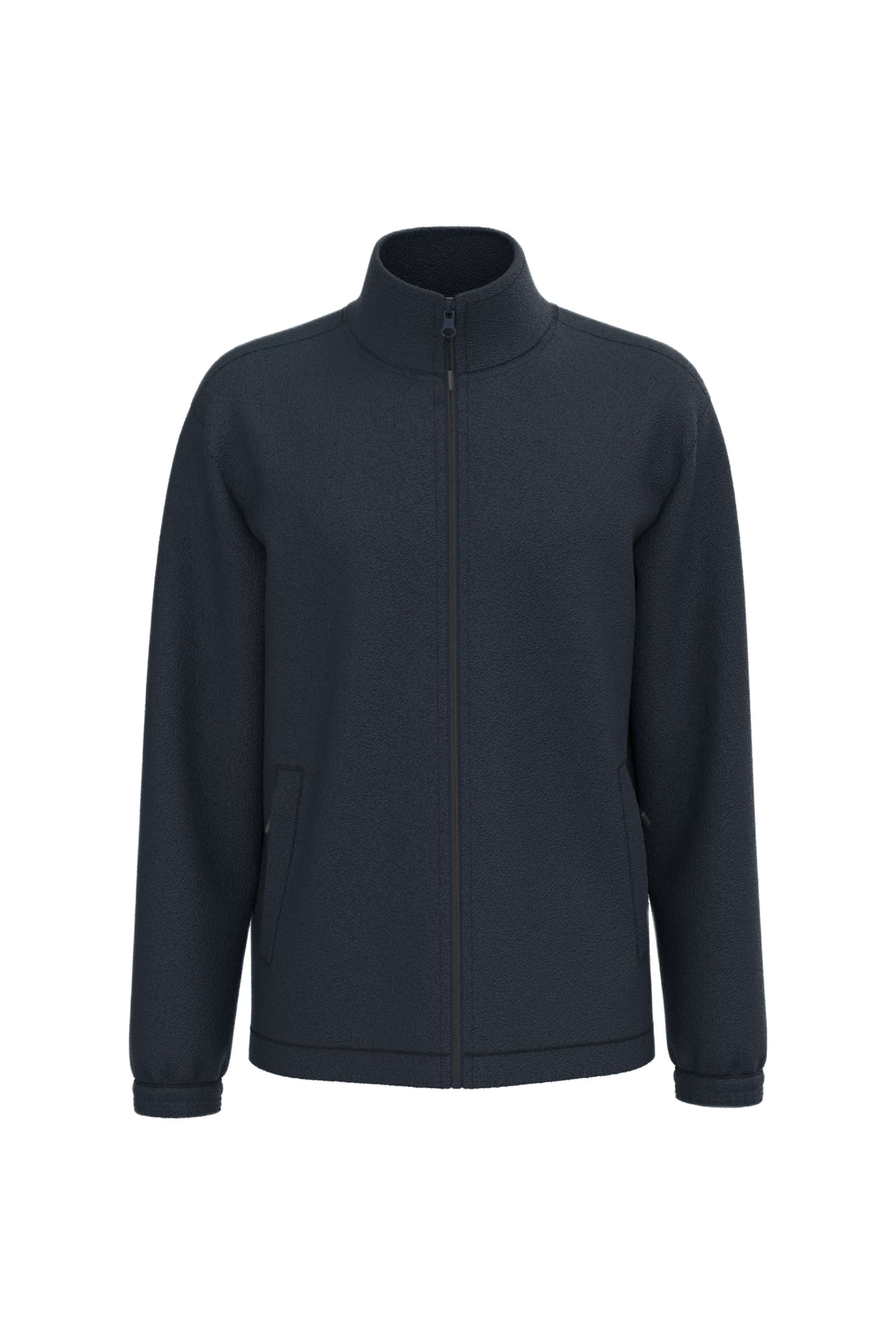 KARIBAN K940 Navy Blue Fleece Jacket Full Zip, M 1 EA