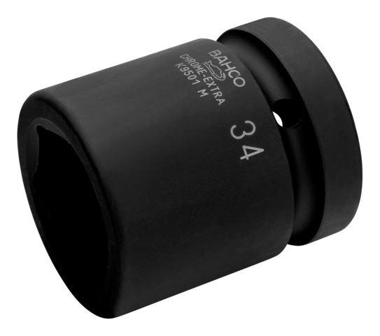Bahco 34 mm 1 in Drive Impact Socket, 62 mm length
