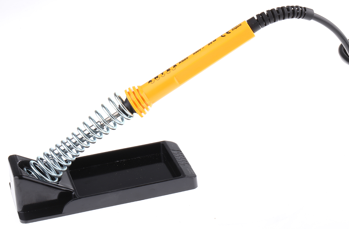 k98347a Antex Electronics 25W Electric Soldering Iron Kit, kit contents: Soldering Iron, Stand, Solder