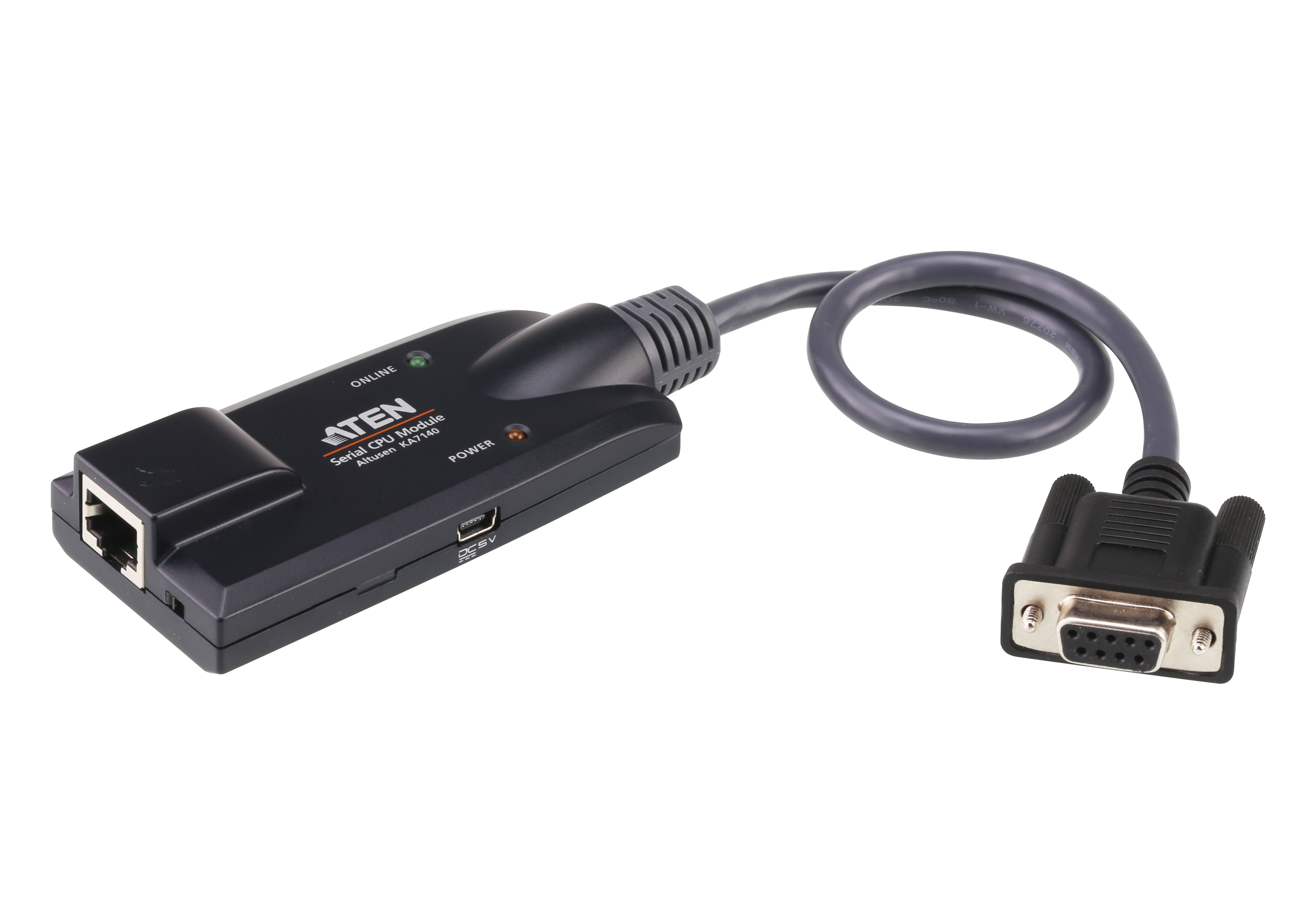 Aten Black 1 Port Adapter RJ45 Female DB9