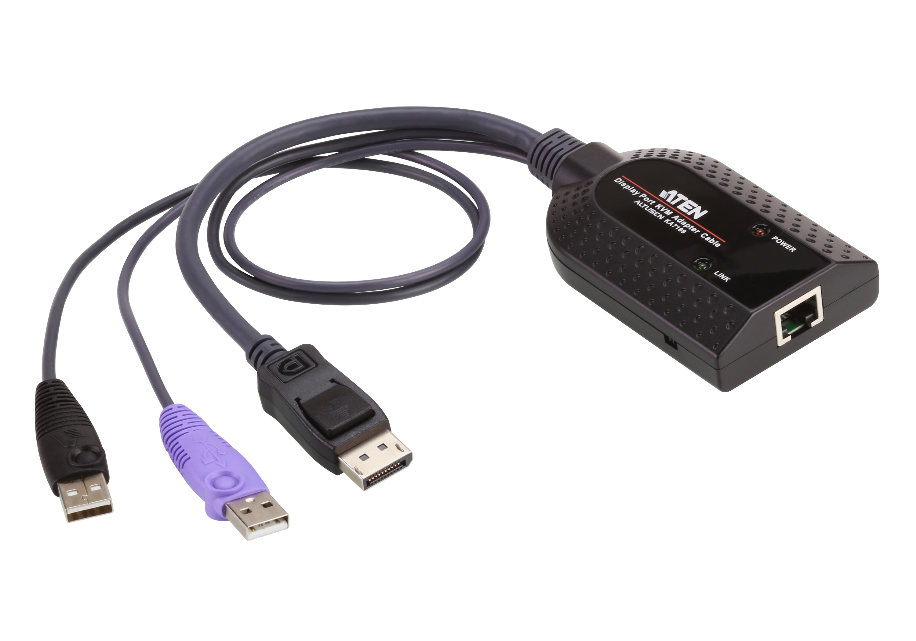 Aten to DisplayPort Adapter USB Type A 1 Supported Display(s) - 1920 x 1200 pixel