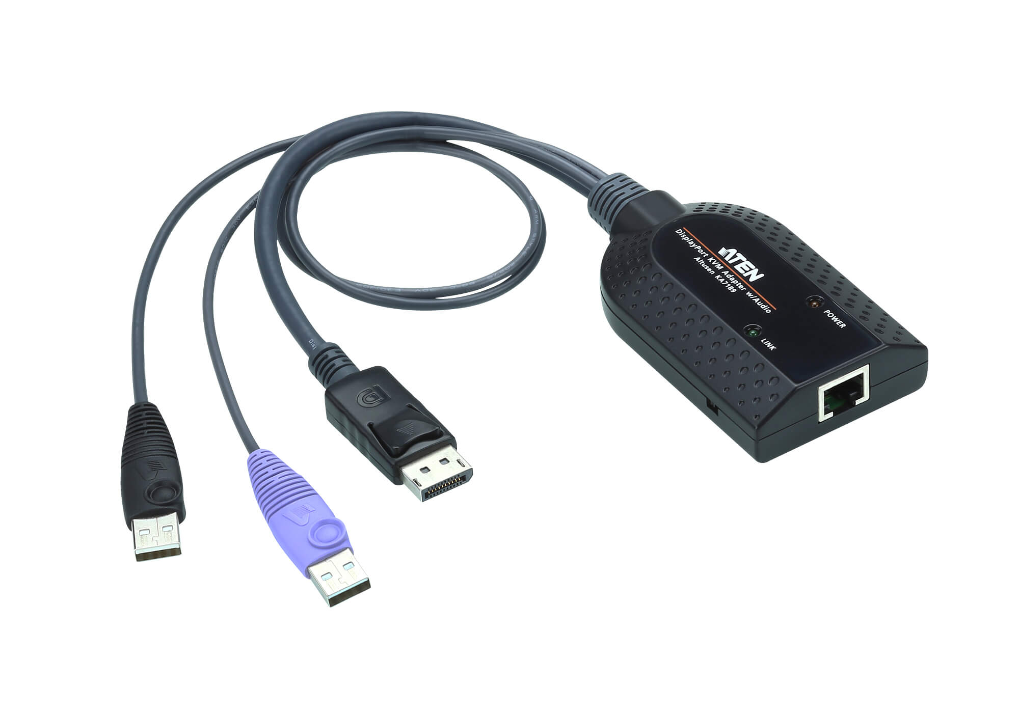 Aten to DisplayPort Adapter USB Type A 1 Supported Display(s) - 1920 x 1200 pixel