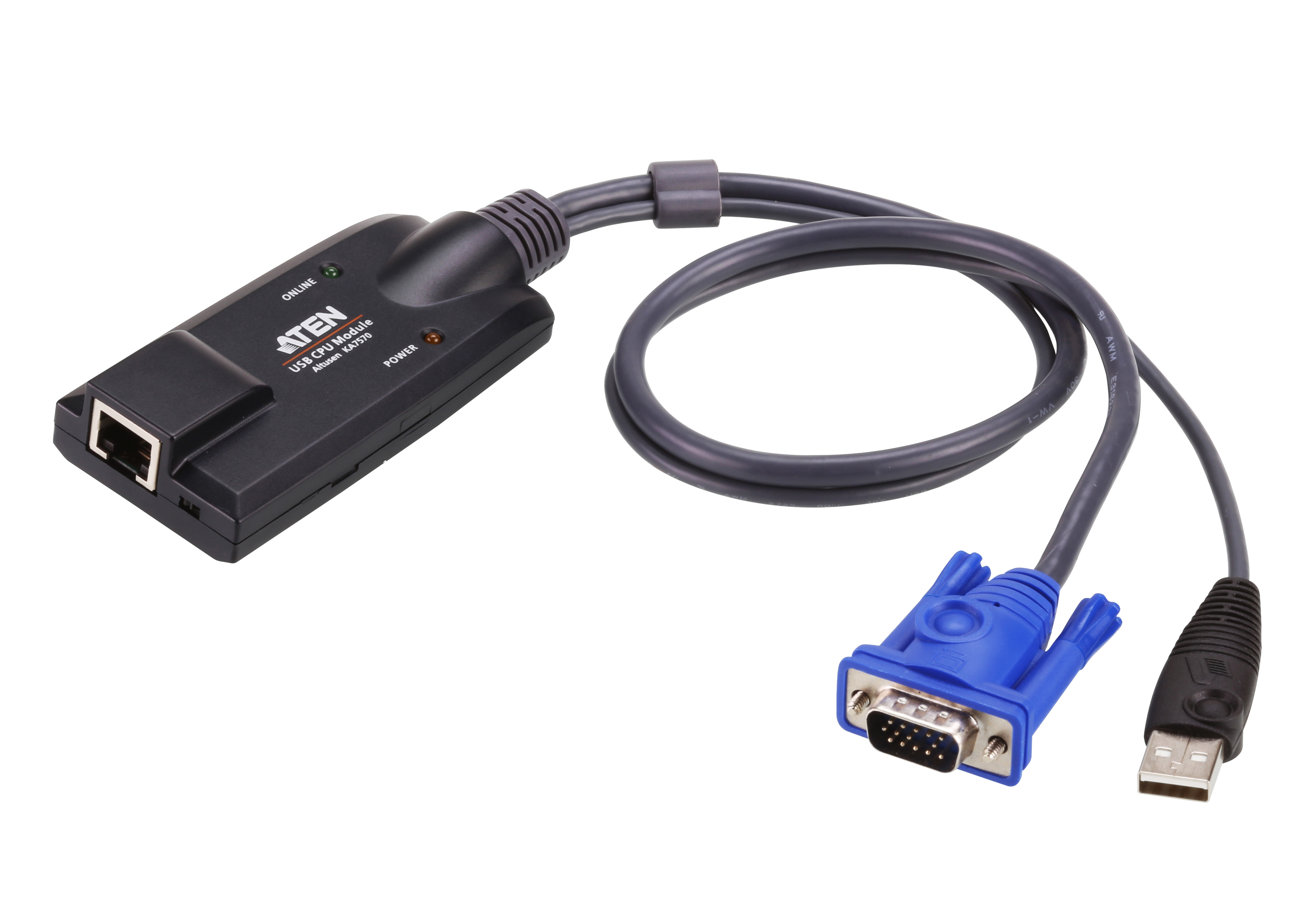 Aten to VGA Adapter USB Type A 1 Supported Display(s) - 1920 x 1200 pixel