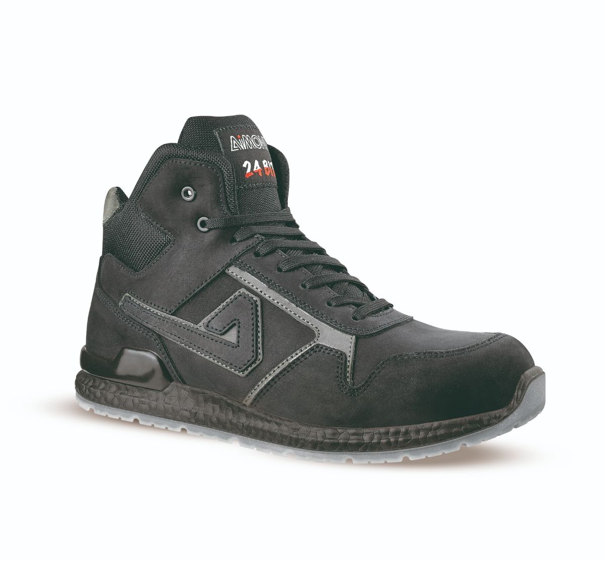 AIMONT KANYE ABI04 Grey, Black Aluminium Toe Capped Unisex Safety Boots 13, EU 48 standard 12568:2010, DGUV 112-191