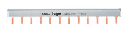 Hager KB 2 Phase Busbar, 400 V