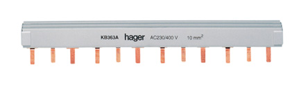 Hager KB 3 Phase Busbar, 400 V
