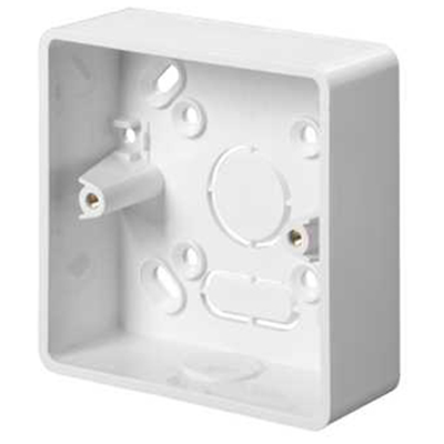 Cutterwell & Co Ltd KBR White Polyvinyl Chloride Box, BS, IP20, Surface Mount Mount, 1 Gangs 86 mm 86mm 32