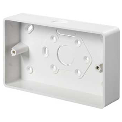 Cutterwell & Co Ltd KBR White Polyvinyl Chloride Box, BS, IP20, Surface Mount Mount, 2 Gangs 146 mm 146mm 32