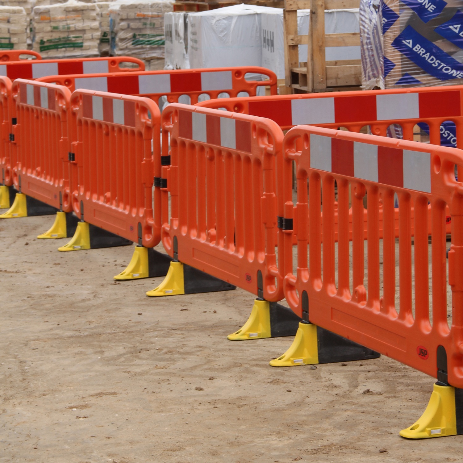 JSP Orange Safety Barrier, Orange Tape, Plastic, Frontier Cross-Link, 800 mm