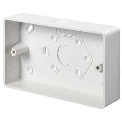 Cutterwell & Co Ltd KBU White Polyvinyl Chloride Box, BS, IP20, Surface Mount Mount, 2 Gangs 146 mm 146mm 32