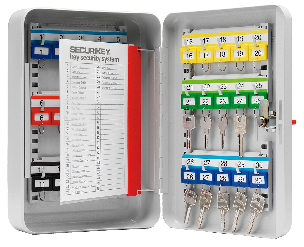 kc030 Securikey KC030 30 Grey Steel Key Cabinet Wall