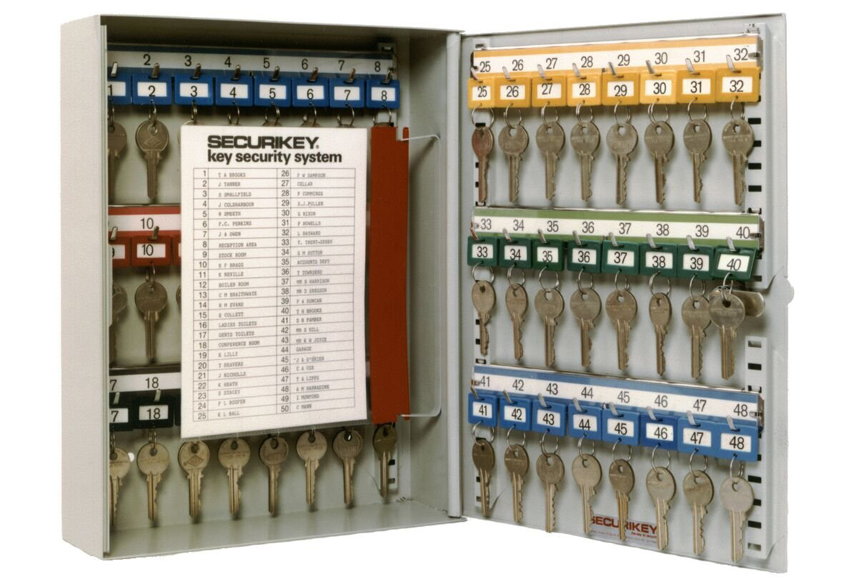kc048 Securikey KC048 48 Grey Steel Key Cabinet Wall