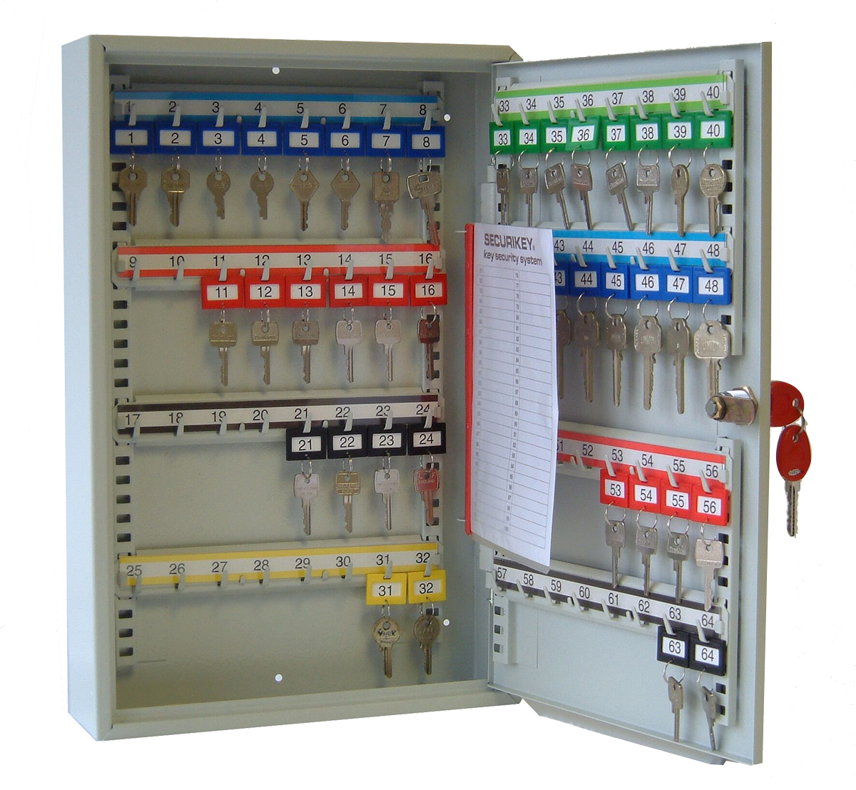 kc064 Securikey KC064 64 Grey Steel Key Cabinet Wall