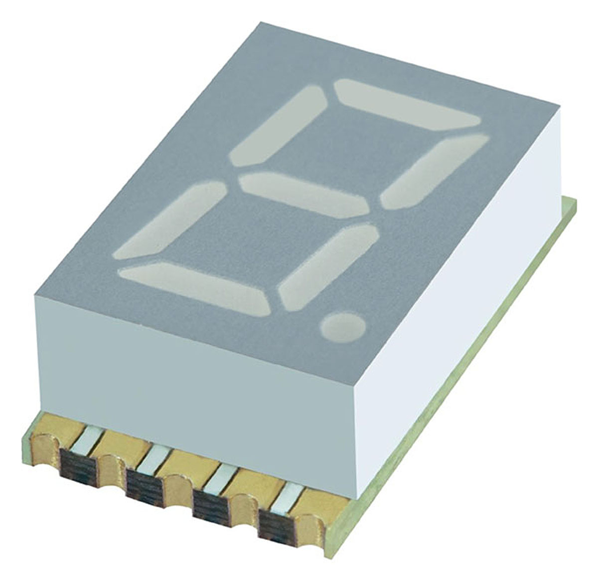 Kingbright 1 7 Segment LED Display Anode Green 25mcd Right Side 14.2 mm