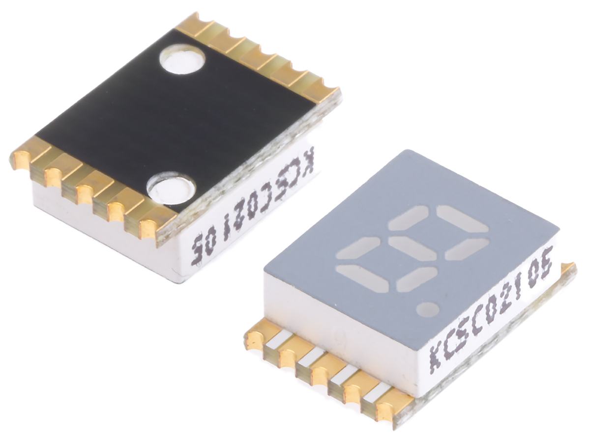 Kingbright 1 7 Segment LED Display Cathode Red 30mcd Right Side 5.1 mm