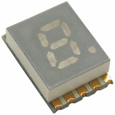 Kingbright 1 7 Segment LED Display Cathode Green 12mcd Right Side 5.1 mm