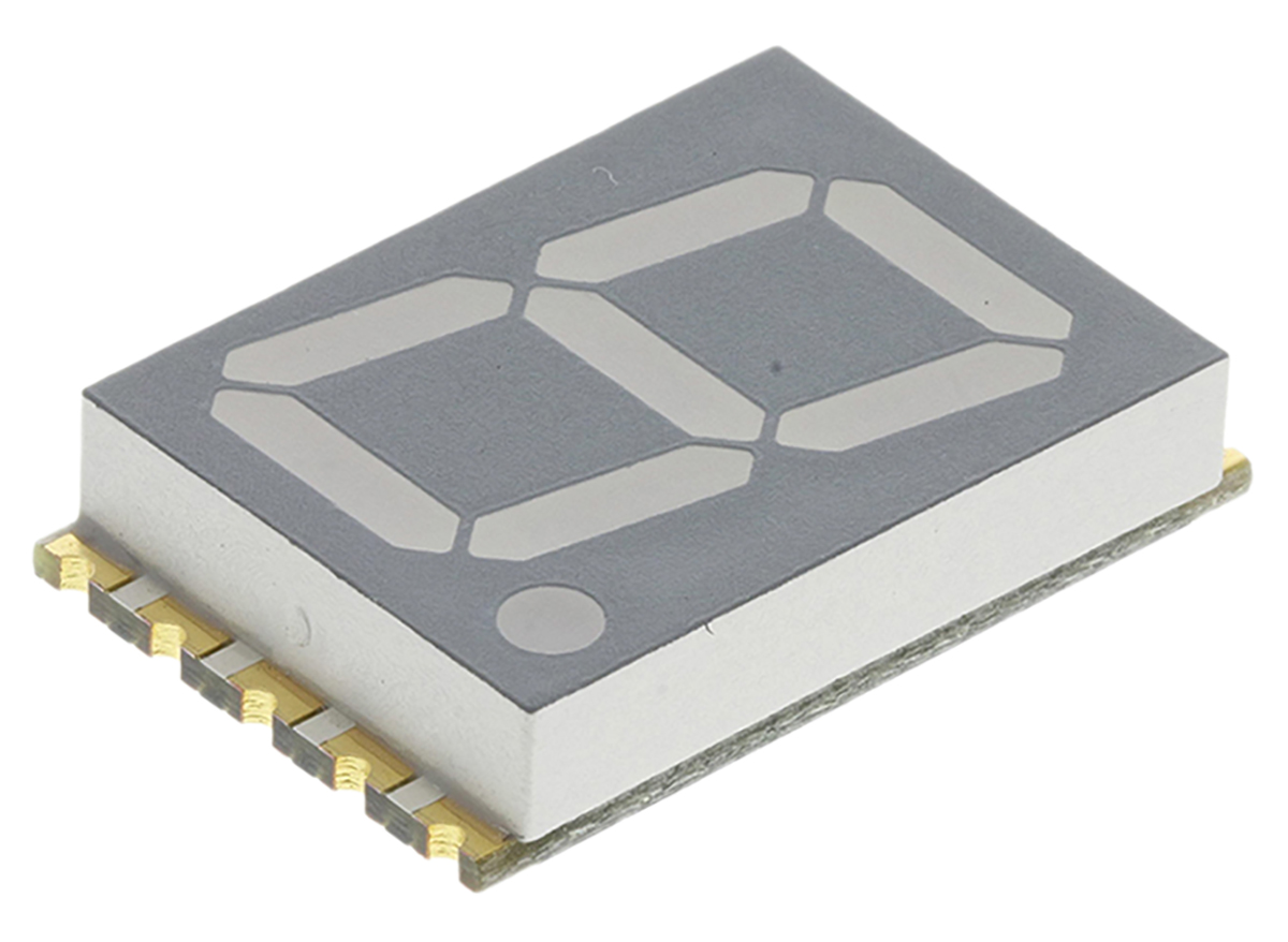 Kingbright 1 7 Segment LED Display Cathode Red 44mcd Right Side 14.2 mm