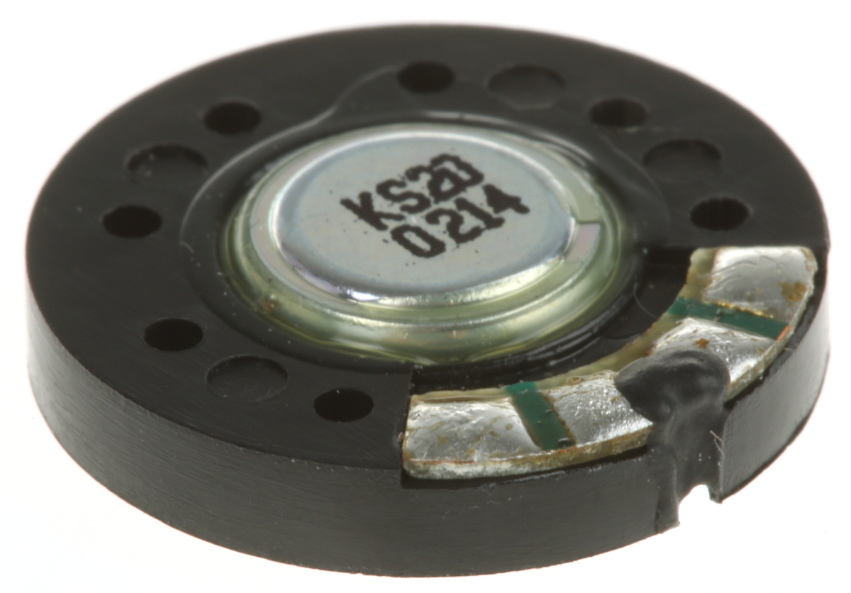 Kingstate 8 Ω 0.08 W Miniature Speaker 19.9 mm Dia. 4 mm