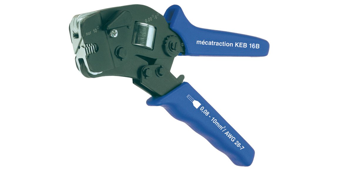 MECATRACTION Hand Operated Mechanical Crimping Tools 0.08 to 16 mm² Crimp Tool for Wire Ferrules