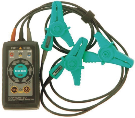 Kyoritsu 8035 Phase Rotation Tester 45 Hz, 66 Hz Max, 1000V ac Max