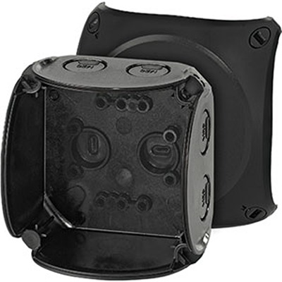 HENSEL KF Series Black Polycarbonate Junction Box, IP69, IP67, IP66, 62 mm, 93mm 93 mm