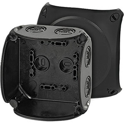 HENSEL KF Series Black Polycarbonate Junction Box, IP69, IP67, IP66, 70 mm, 104mm 104 mm