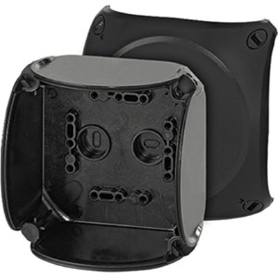 HENSEL KF Series Black Polycarbonate Junction Box, IP69, IP67, IP66, 70 mm, 104mm 104 mm
